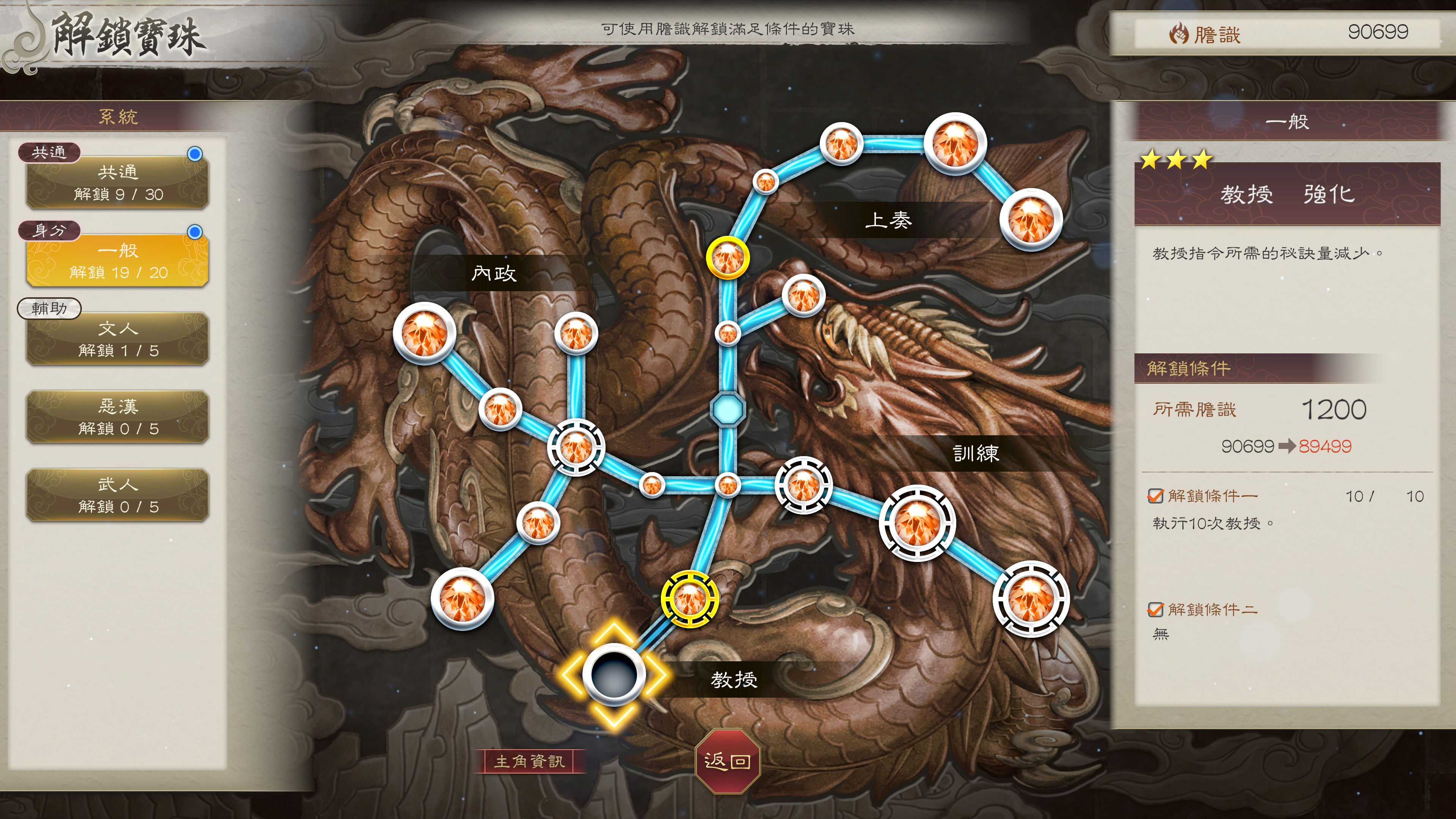 一般寶珠技能樹